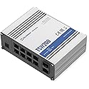 Teltonika TSW200000010 Model TSW200 Industrial Unmanaged POE+ Switch, 8X PoE Ports, 8 x Ethernet Ports, Rugged Aluminum Housing, 2 SFP Ports