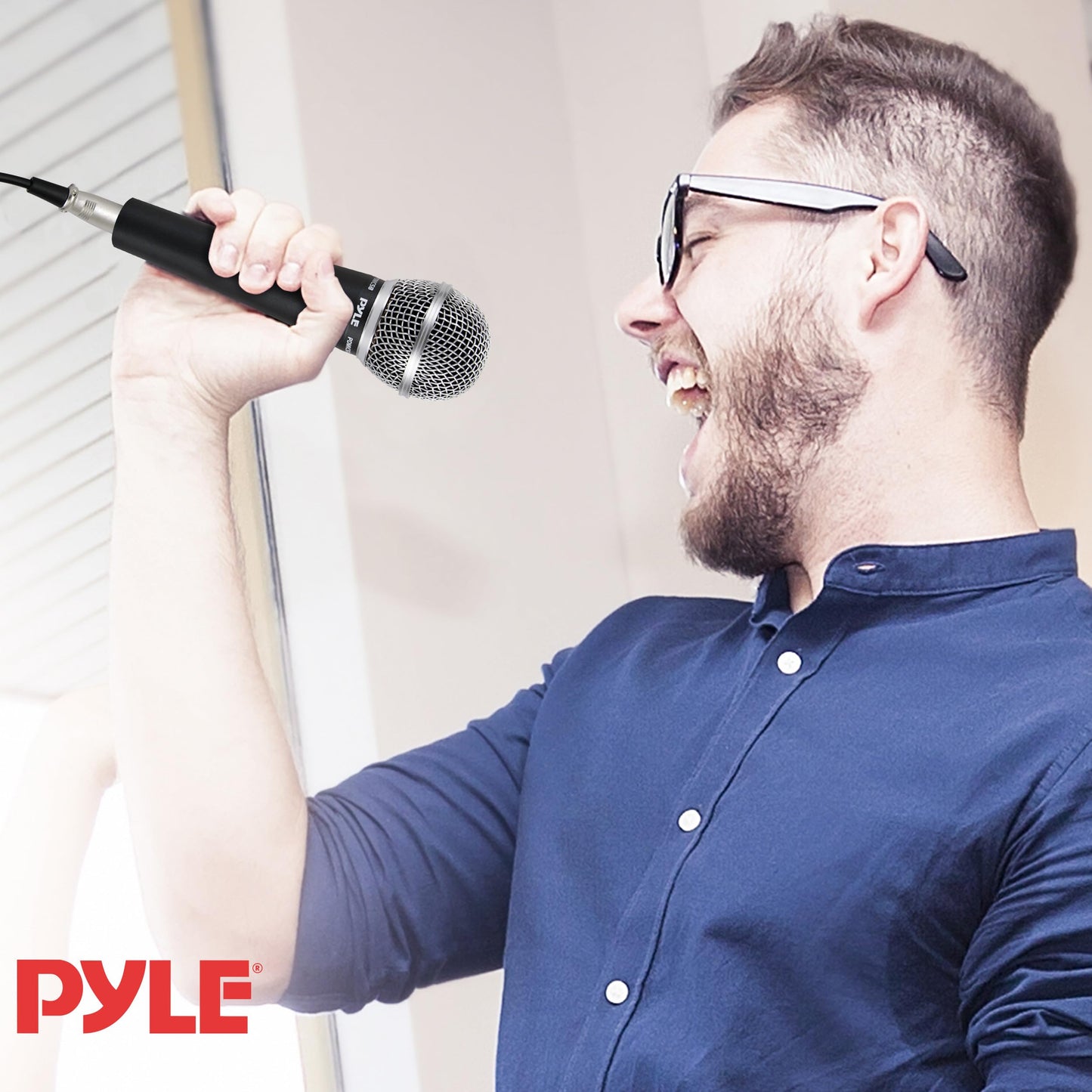 Pyle Professional Dynamic Microphone - 4-Pack Unidirectional Handheld Mic with Built-in Pop Filter, High Signal Output, 15 ft. XLR Audio Cable, Ideal