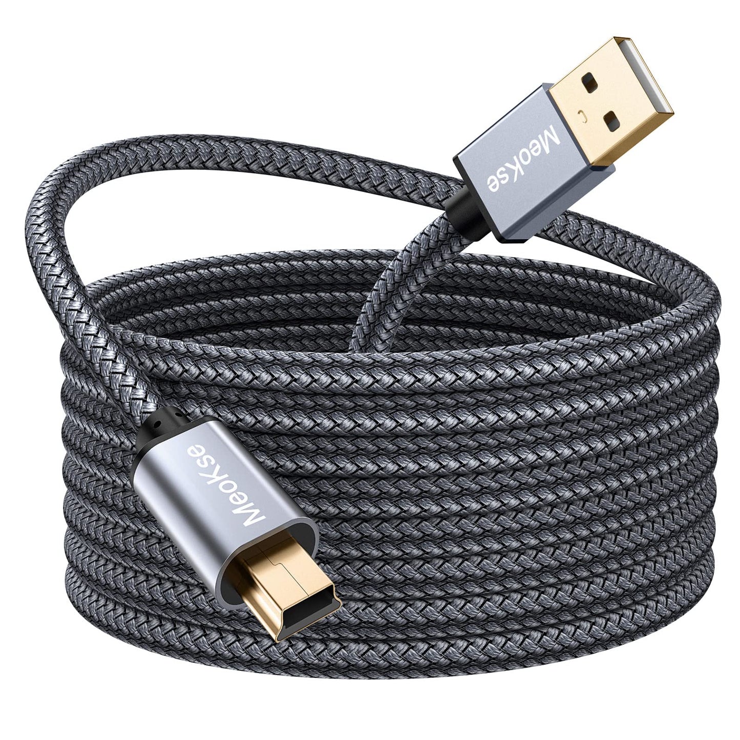 NA Meokse 20ft Mini USB Cable Portable USB 2.0 Type A to Mini B High Speed Data Charging Cable Compatible with Hero HD, Cell Phones, MP3 Players, Dash