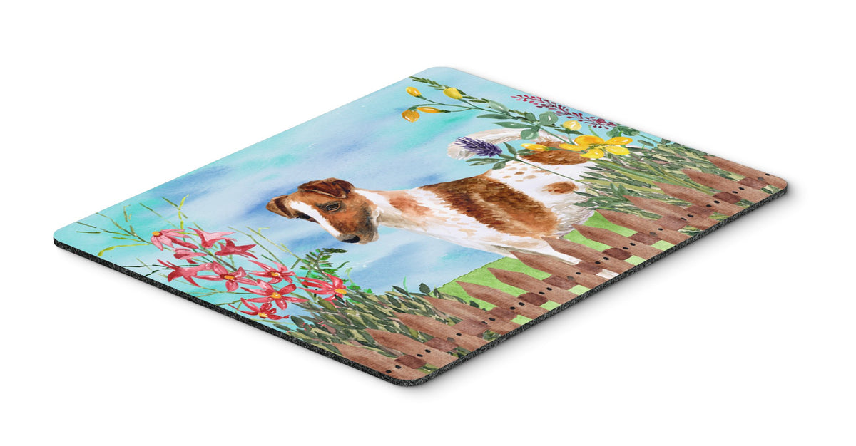 Caroline's Treasures CK1209MP Smooth Fox Terrier Spring Mouse Pad, Hot Pad or Trivet for Home Office Gaming Working Computers Laptop Mouse