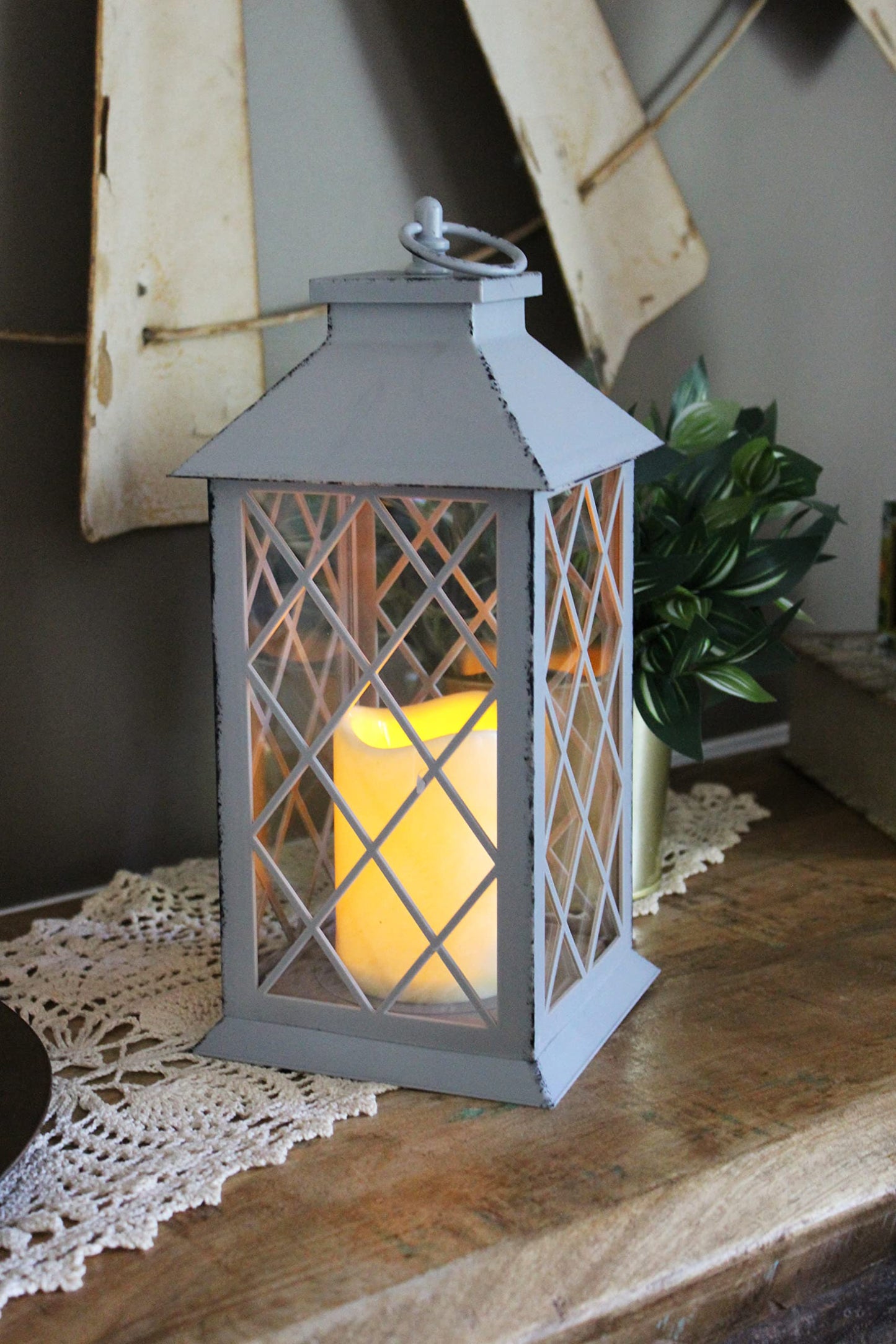 A Cheerful Giver Flickering Flameless Candles with Remote - LED Battery Candles for Indoor/Outdoor Use - Wedding Decorations and Table Decor - 5.5" W