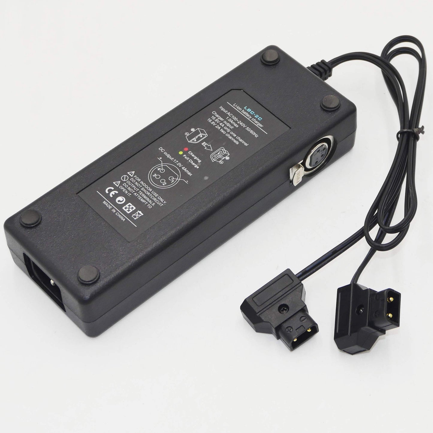 REYTRIC Dual D-Tap (P Tap) Travel Charger Compatible Sony V-Mount/V Lock and Anton Bauer Gold Mount Batteries with 2-Prong Power Cord