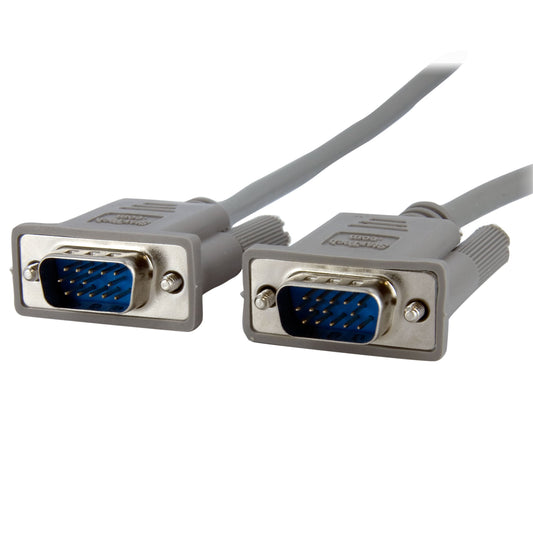 StarTech.com 10 ft. (3 m) VGA to VGA Cable - HD15 VGA Cable - 800x600 Resolution - Male/Male - VGA Monitor Cable (MXT101MM10),Gray