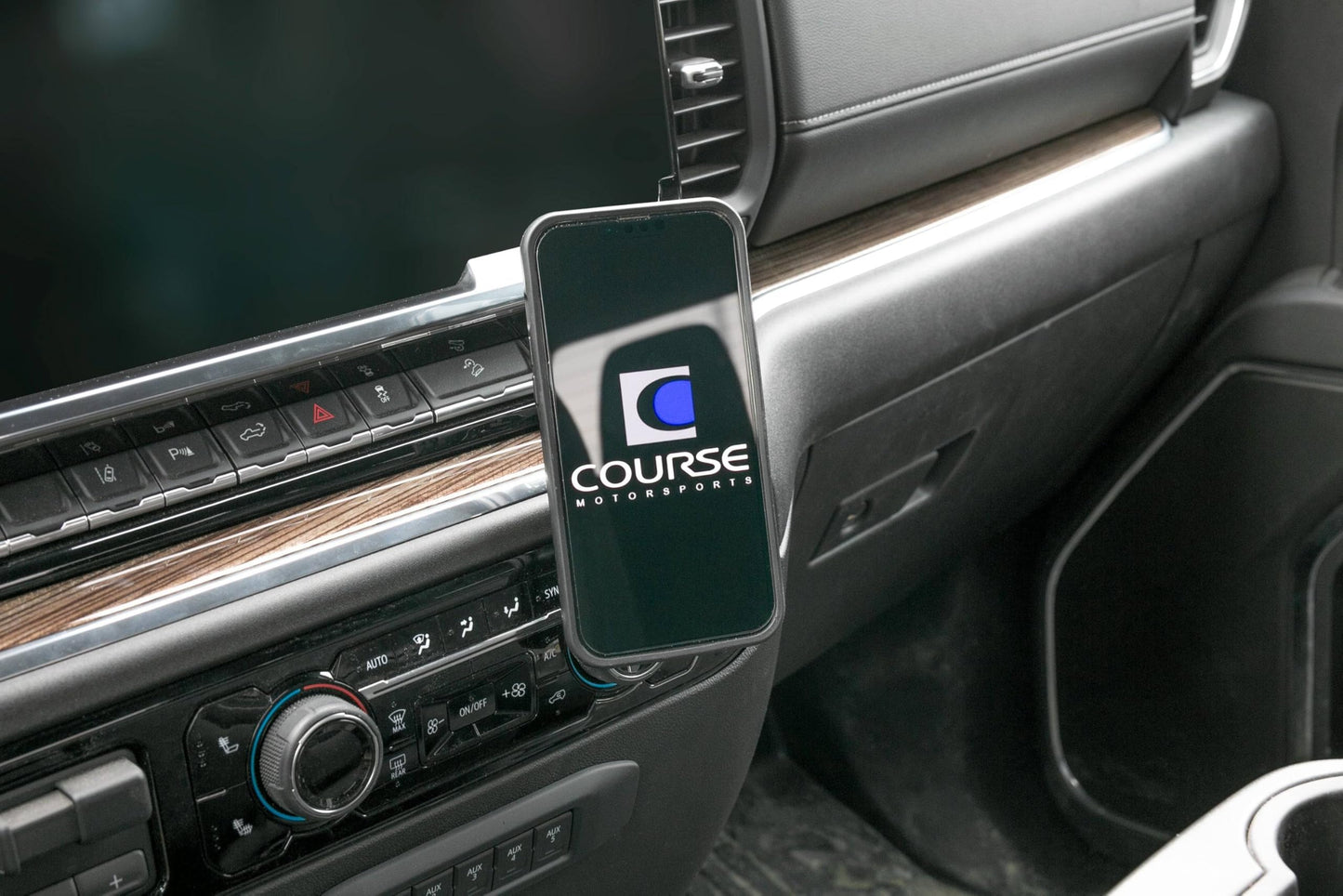 Course Motorsports Direct Fit Phone Mount - Chevrolet Silverado/GMC Sierra 1500 (2022.5+), 2500, 3500 (2024+) - Right - Magnetic - Standard Magnetic