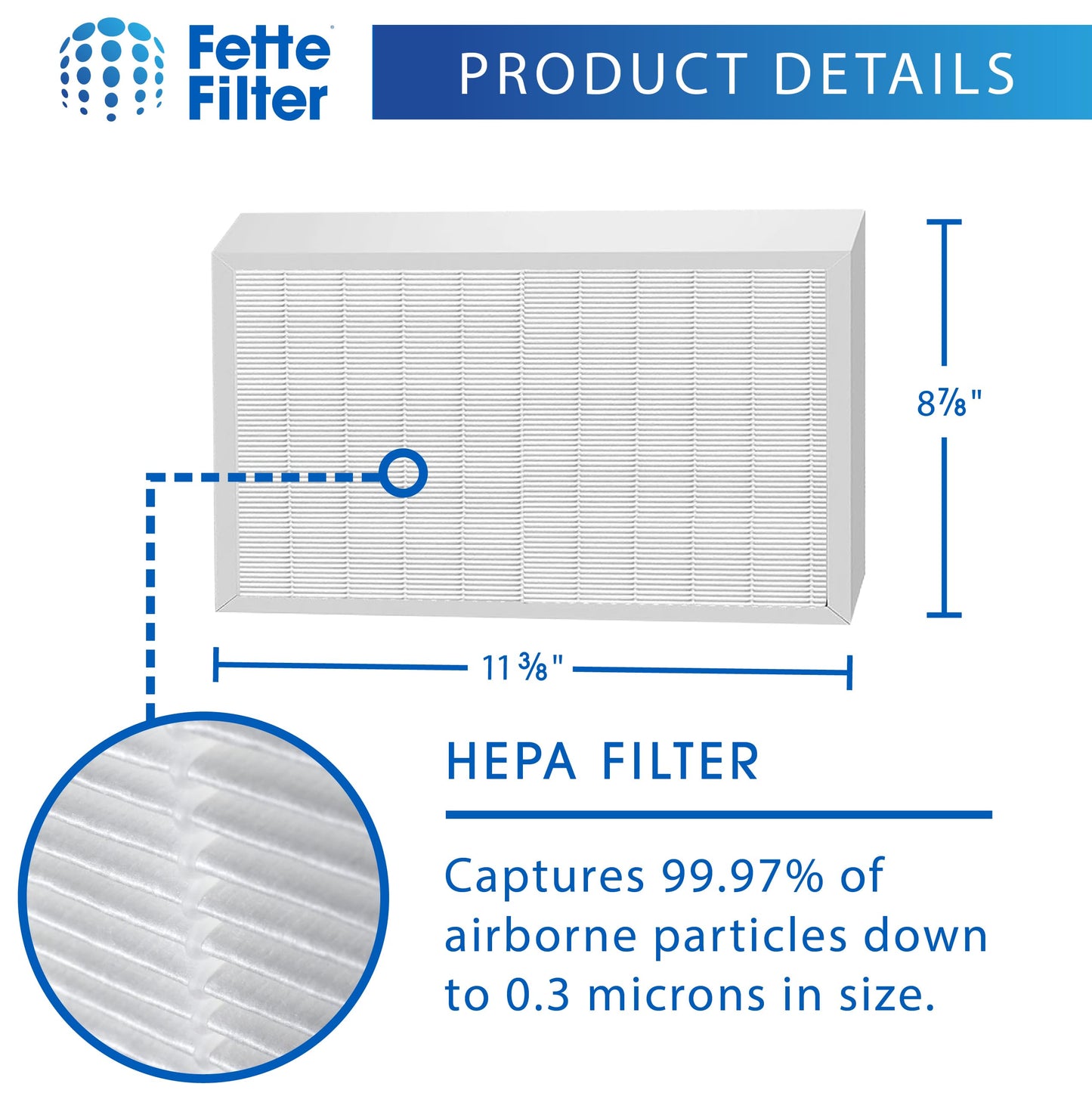 4 Pack Premium Replacement Filters Compatible with Santa Fe Compact 2 Compact 70, Ultra-Aire 70H, Honeywell DH65, DR65 Dehumidifier - Pack of 4