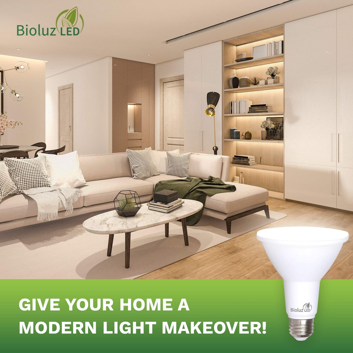 Bioluz LED 4 Pack PAR38 LED Light Bulb 90 CRI 12W = 100-120 Watt Replacement, Daylight 5000K, Dimmable Light Bulbs Flood Lights Outdoor/Indoor UL