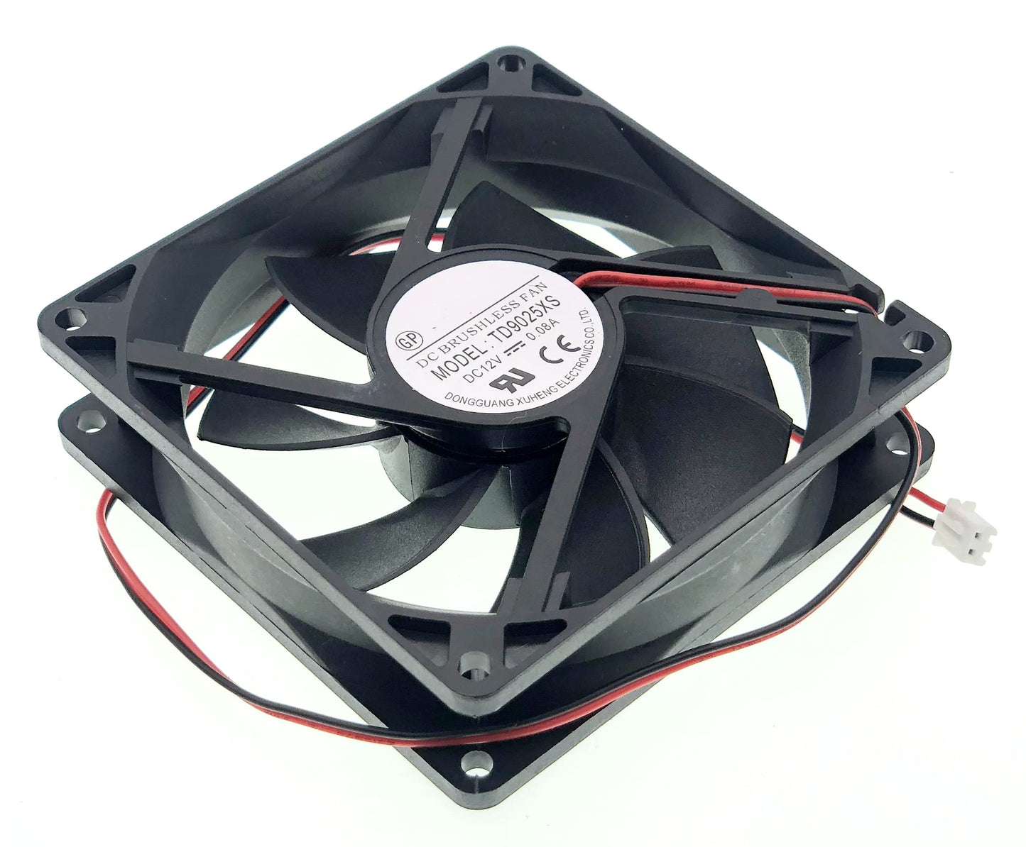 New Cooling Fan for TONON TD9025XS, DC 12V 0.08A 9025 9CM Size:90x90x25mm 2-Pin 2-Wire Silent Cooling Fan.