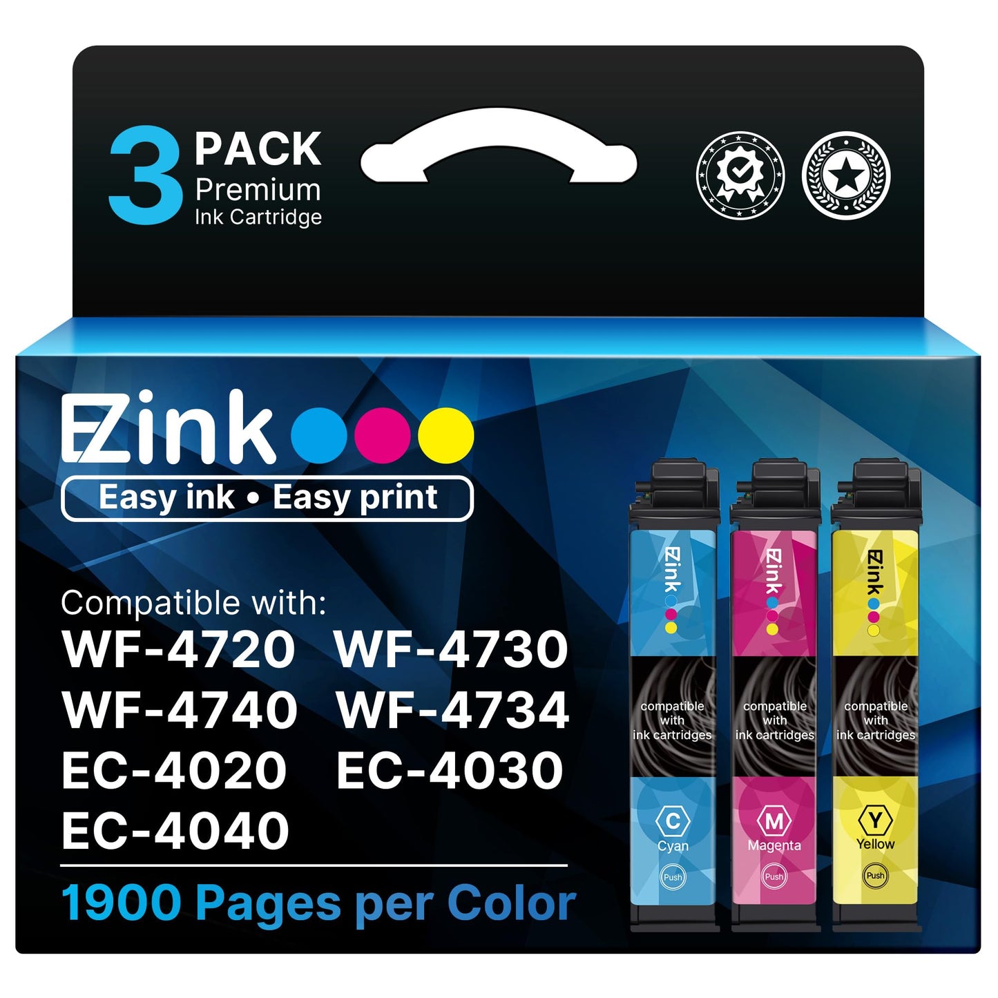 E-Z Ink Remanufactured Replacement for 802XL Ink Cartridges, 3 Pack