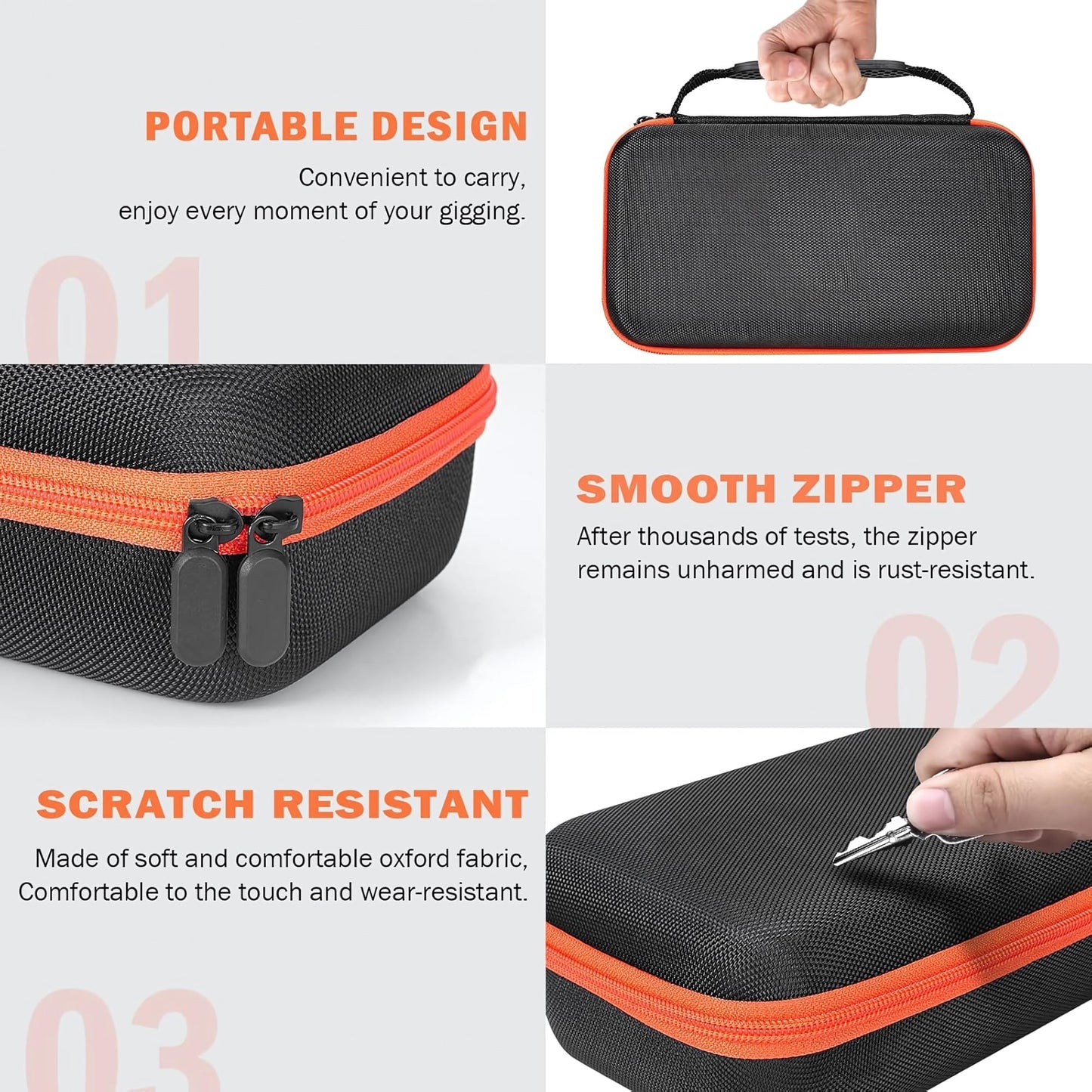 Ekoomar Wireless Microphone Case - Compatible with JBL Wireless Two Microphone System - Handheld Dual Mic Travel Bag for Singing & Karaoke |