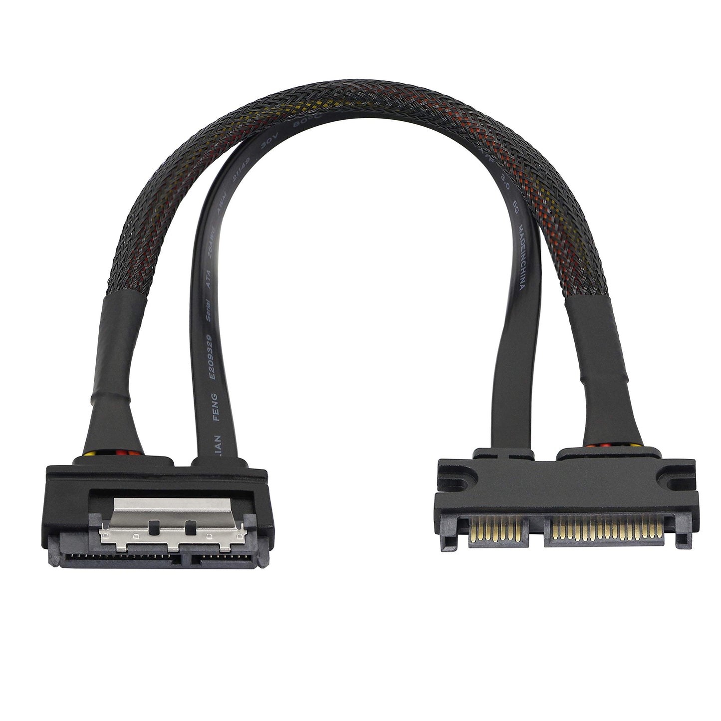 GELRHONR 22Pin SATA Power Extension Cable,22 Pin?7+15? Sata Male to Female Data and Power Combo Extension Cable with Locking Latch,for HDD,SSD,Optical