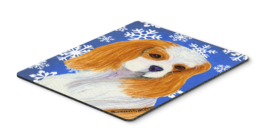 Caroline's Treasures SS4665MP Cavalier Spaniel Winter Snowflakes Holiday Mouse Pad, Hot Pad or Trivet for Home Office Gaming Working Computers Laptop