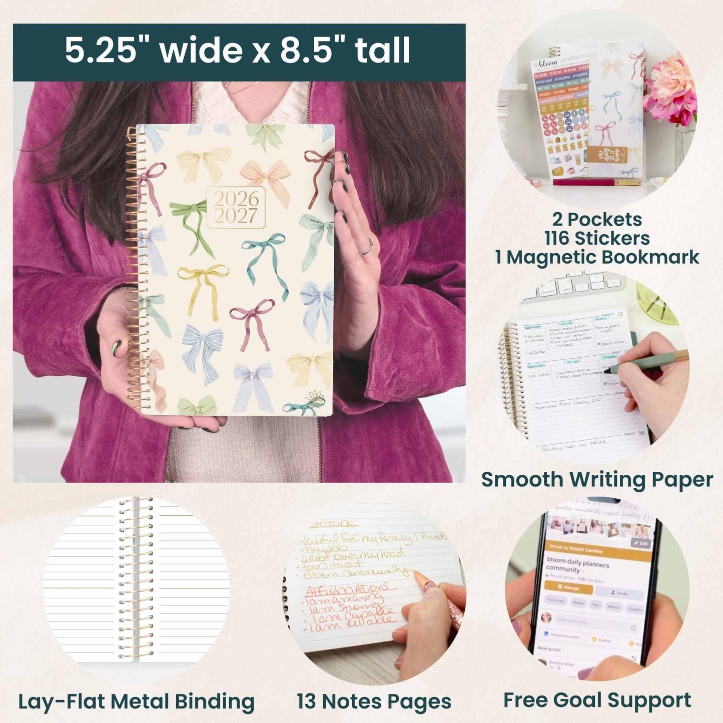 bloom daily planners 2025-2026 (8.5" x 11") Academic Year Day Planner (July 2025 - July 2026) - Weekly & Monthly Dated Agenda Organizer with Stickers
