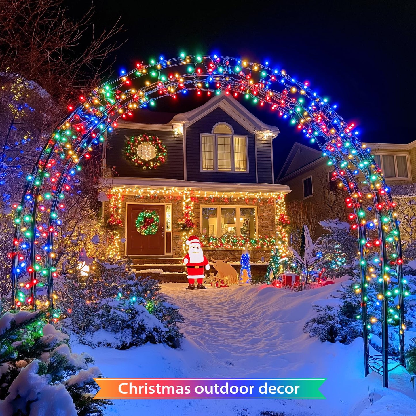 JMEXSUSS 2 Pack Solar String Lights Outdoor Waterproof, Total 400 LED 151FT Solar Christmas Lights Outdoor, 8 Modes Christmas Light for Outside Patio