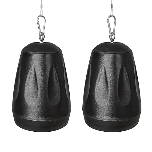 Sound Town 2-Pack 4" All-Weather Pendant Speaker, IP66, Wall Mount, Landscape, 70V/100V/8-Ohm, Indoor/Outdoor Commercial Speaker for Home