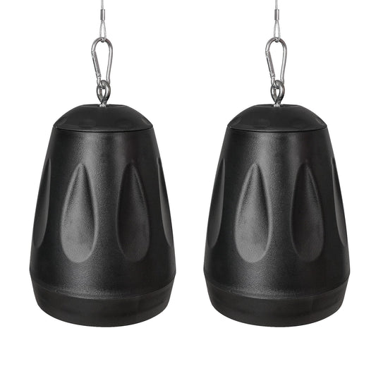 Sound Town 2-Pack 4" All-Weather Pendant Speaker, IP66, Wall Mount, Landscape, 70V/100V/8-Ohm, Indoor/Outdoor Commercial Speaker for Home