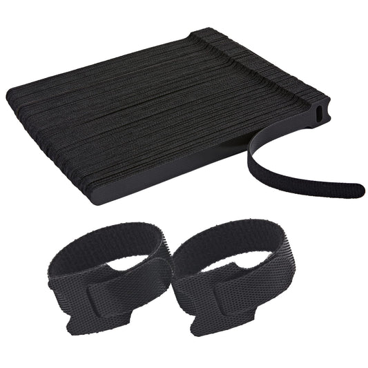NBTORCH 100 PCS Reusable Cable Ties with Hook and Loop, Multi-purpose Adjustable 8 Inch Cable Management Wire Ties Cable Straps for Organizing Home