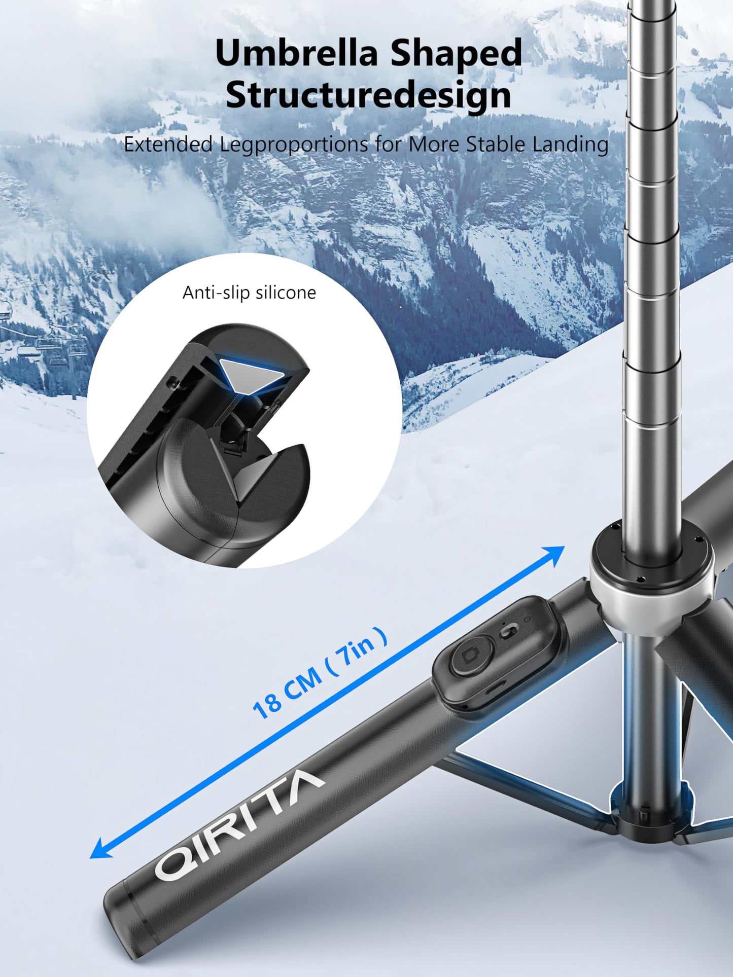 Selfie Stick & Phone Tripod, All in 1 Selfie Stick with Remote, Phone Travel Tripod Stand for Video Recording, Live Streaming, Photograph, Group