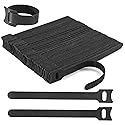 Nettbe Reusable Cable Ties, 126 PCS 6 Inches Adjustable Cord Straps Wire Organizer Cord Wrap and Hook Loop Cable Management