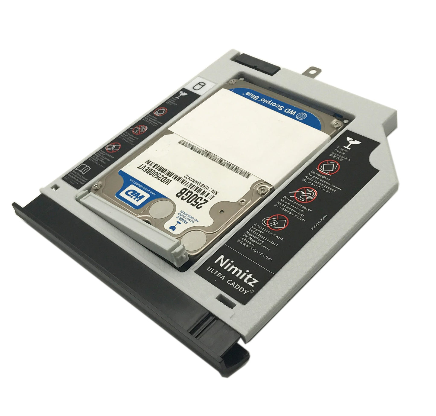 Nimitz 2nd HDD SSD Hard Drive Caddy Compatible with Lenovo Thinkpad L560 L570 with Faceplate/Bracket