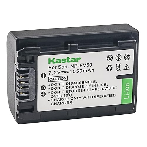 Kastar Battery for Sony NP-FV30 NP-FV40 NP-FV50 and HDR-CX130 HDR-CX180 HDR-CX190 HDR-CX200 HDR-CX210 HDR-CX220 HDR-CX230 HDR-TD30 HDR-XR260 HDR-XR350