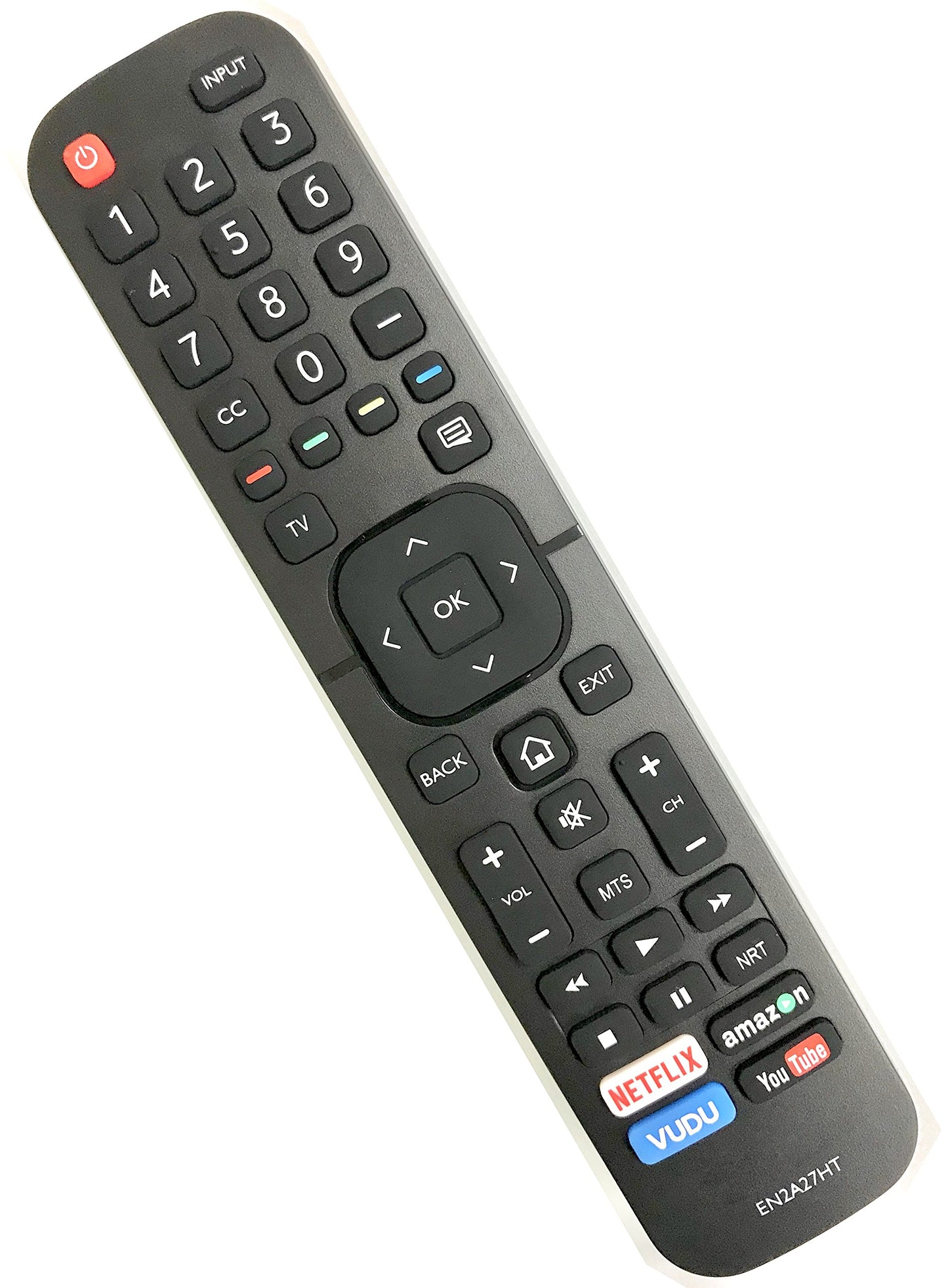 Universal for Hisense-Smart-TV-Remote, EN2A27HT Remote Compatible with All Hisense 4K LED HD UHD Smart TVs with Netflix, YouTube, VUDU Buttons