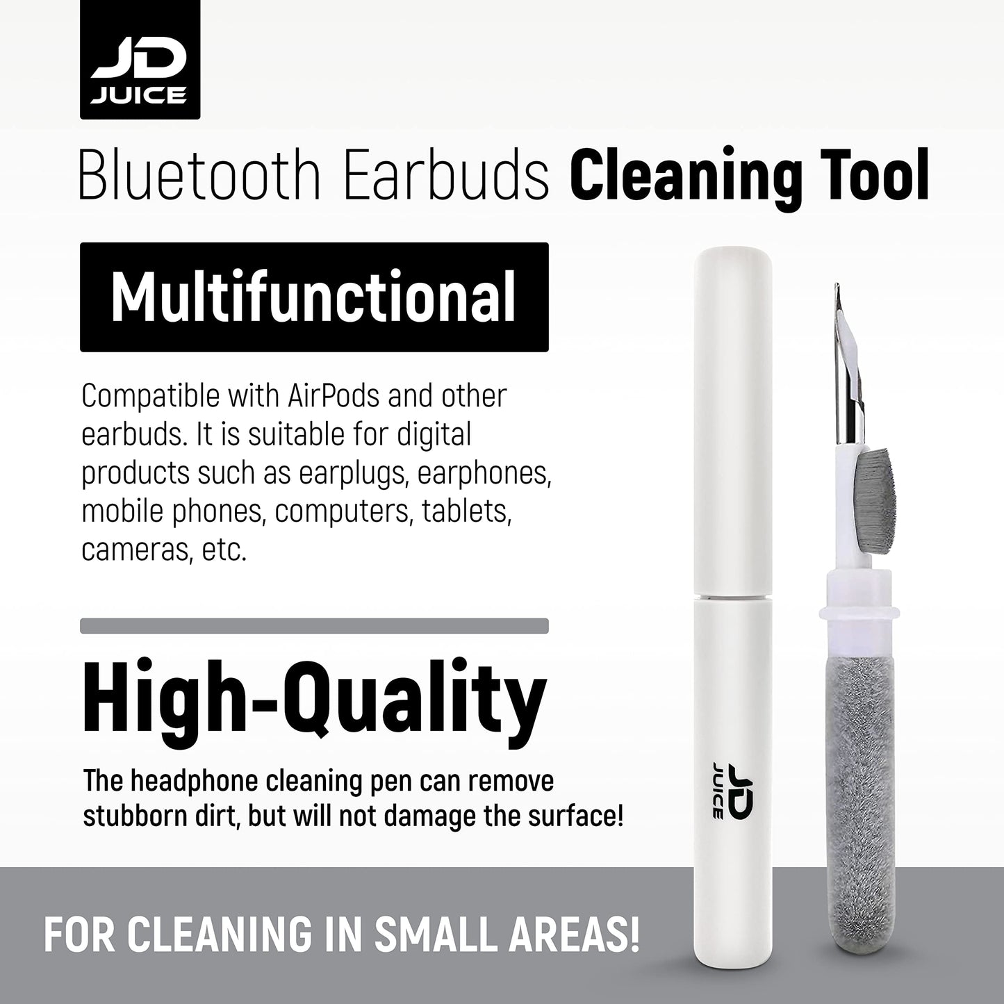 2 Pack - Airpod Cleaning Kit Earbud Cleaning Kit - Phone Cleaning Kit in-Ear Headphones Cleaning Pen Tool, Portable 3-in-1 Laptop Cleaning Kit