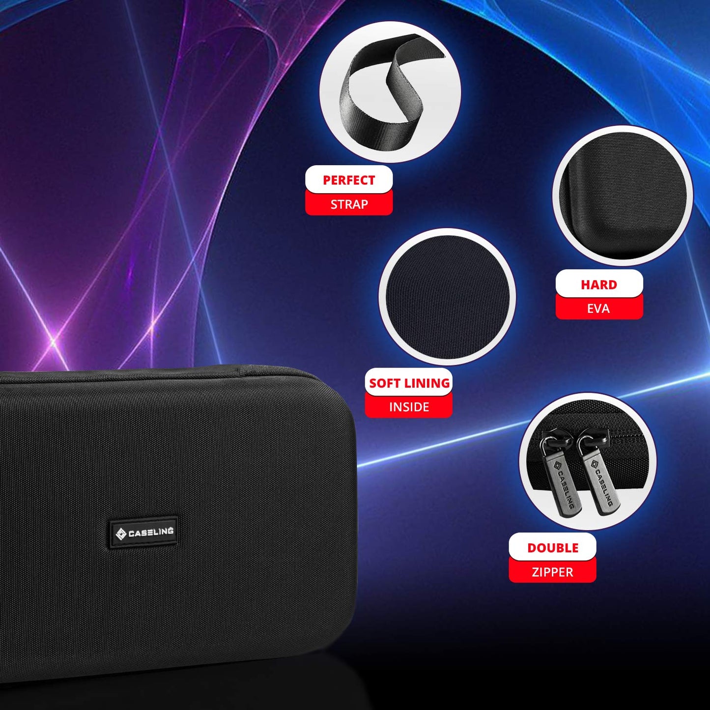 caseling Ear Muff Case - Fits 3M WorkTunes Connect Hearing Protector - Earmuff EVA Ear Protection Hard Case for Storage and Travel (Case Only)