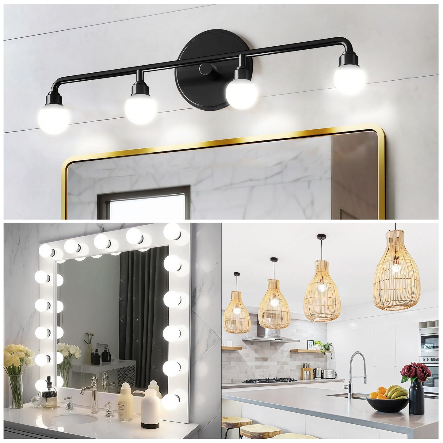 Flaspar G25 LED Globe Bulbs 100W Equivalent Vanity Light Bulb for Bathroom
