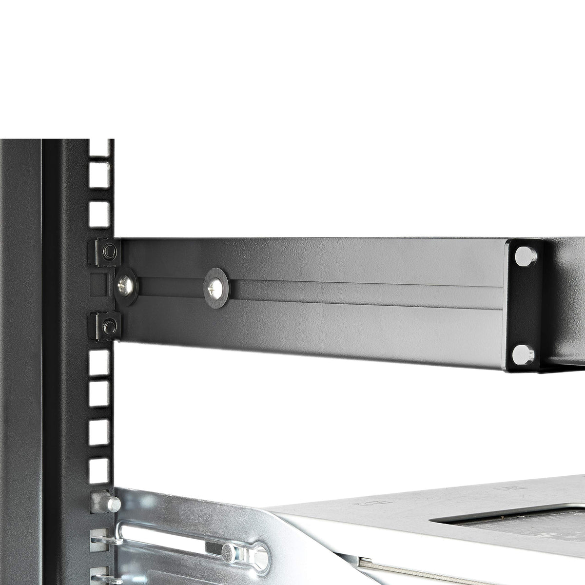 StarTech 1U 4-Post Rack Rails, 19in, 24-36in, 200lb/90kg, Cold-Rolled Steel, Black