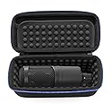 CASEMATIX Padded Microphone Case Compatible with AT2020 USB, AT2020USB Plus, AT2035, AT2050, AT4033A, AT4040, AT4050, ATR2500 USB with Windscreen and