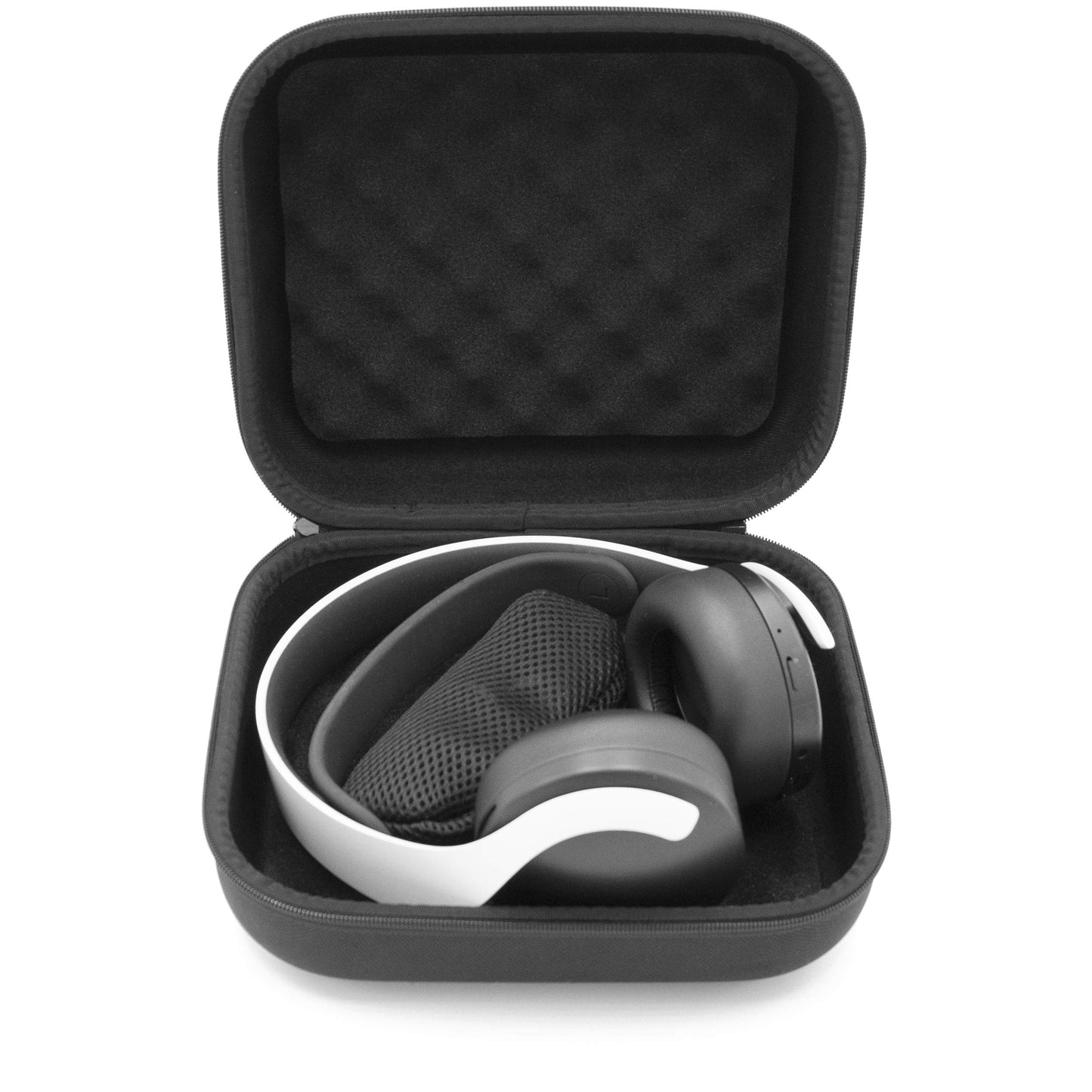 CASEMATIX Gaming Headset Travel Case Compatible with Sony PS5 Pulse 3D Wireless Headset, Platinum Wireless Headset for PS4 with Dongle, Cables
