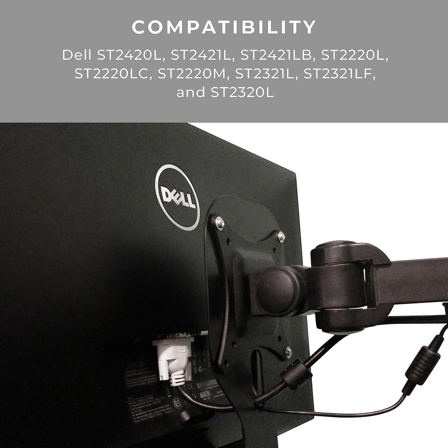 HumanCentric VESA Mount Adapter Bracket Compatible with Dell ST-Series Monitors ST2420L, ST2421L/LB, ST2220M/LC, ST2321L/LF, ST2320L (V3)