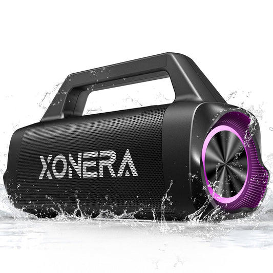 Xonera Speakers Bluetooth Wireless, 80W Peak Loud Outdoor Speaker with Bass, 20H Playtime, IPX6 Waterproof, TWS?BT5.3, Portable for Camping Hiking