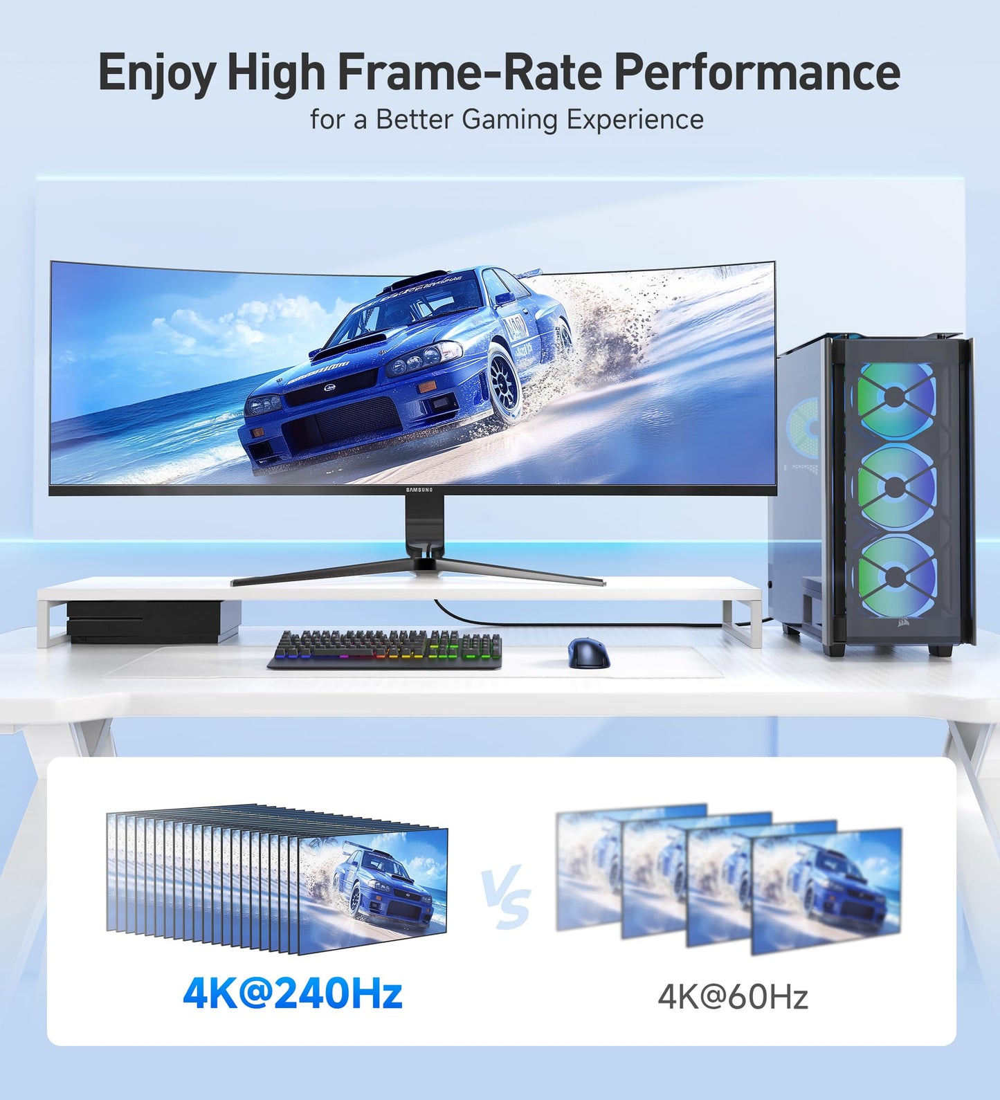 Cable Matters [Ultra High Speed HDMI Certified] 3-Pack 48Gbps 8K HDMI Cable 6.6 ft / 2m with 8K@60Hz, 4K@240Hz and HDR Support for PS5, Xbox Series