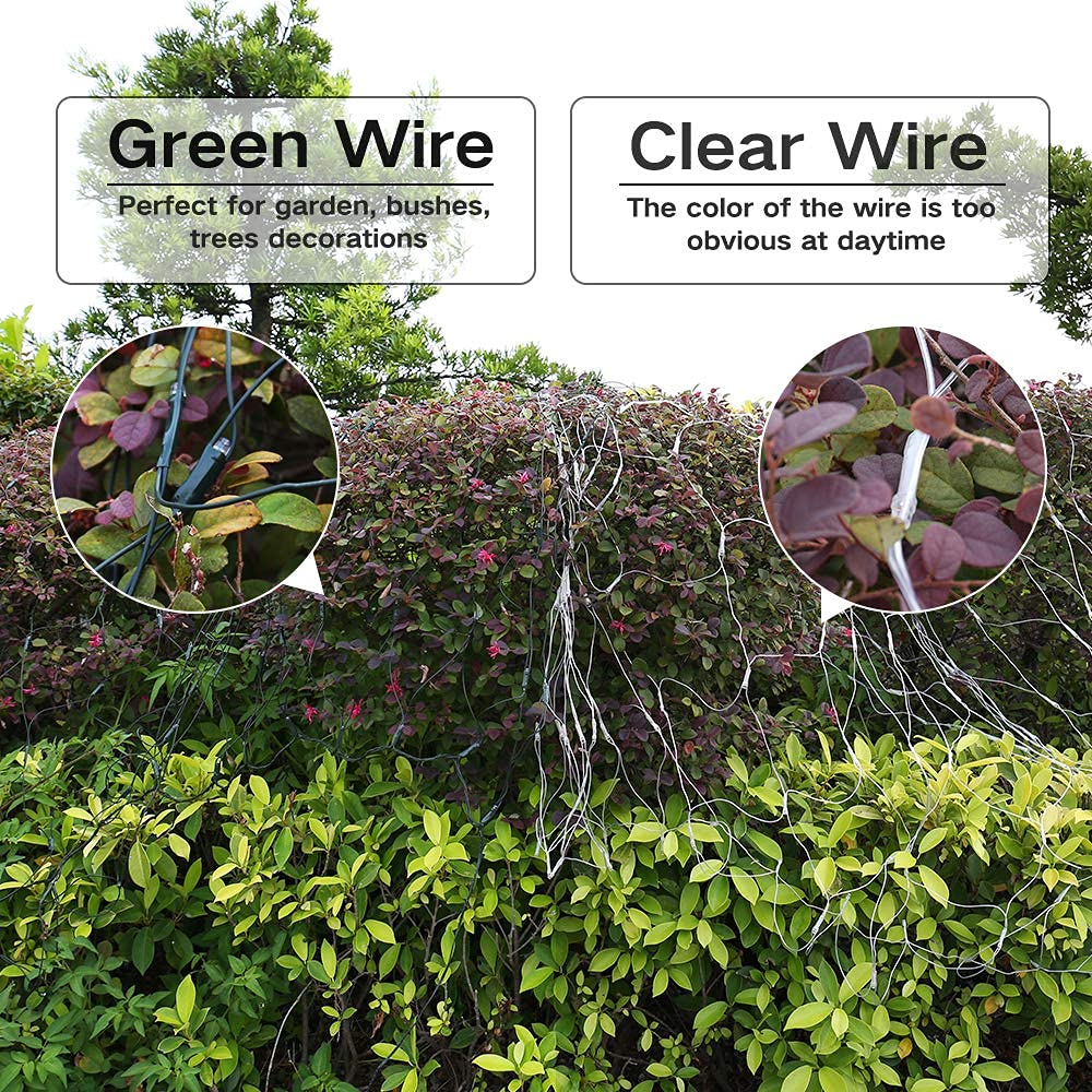 12ft x 5ft 360 LED Christmas Net Lights, 8 Modes Waterproof With Timer Low Voltage Connectable Mesh Lights for Trees, Bushes, Shurb, Garden, Outdoor