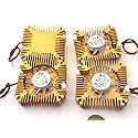 4 Pieces copper 12v 55mm 2PIN Aluminum Cooling Fan Heatsink Cooler VGA CPU A8
