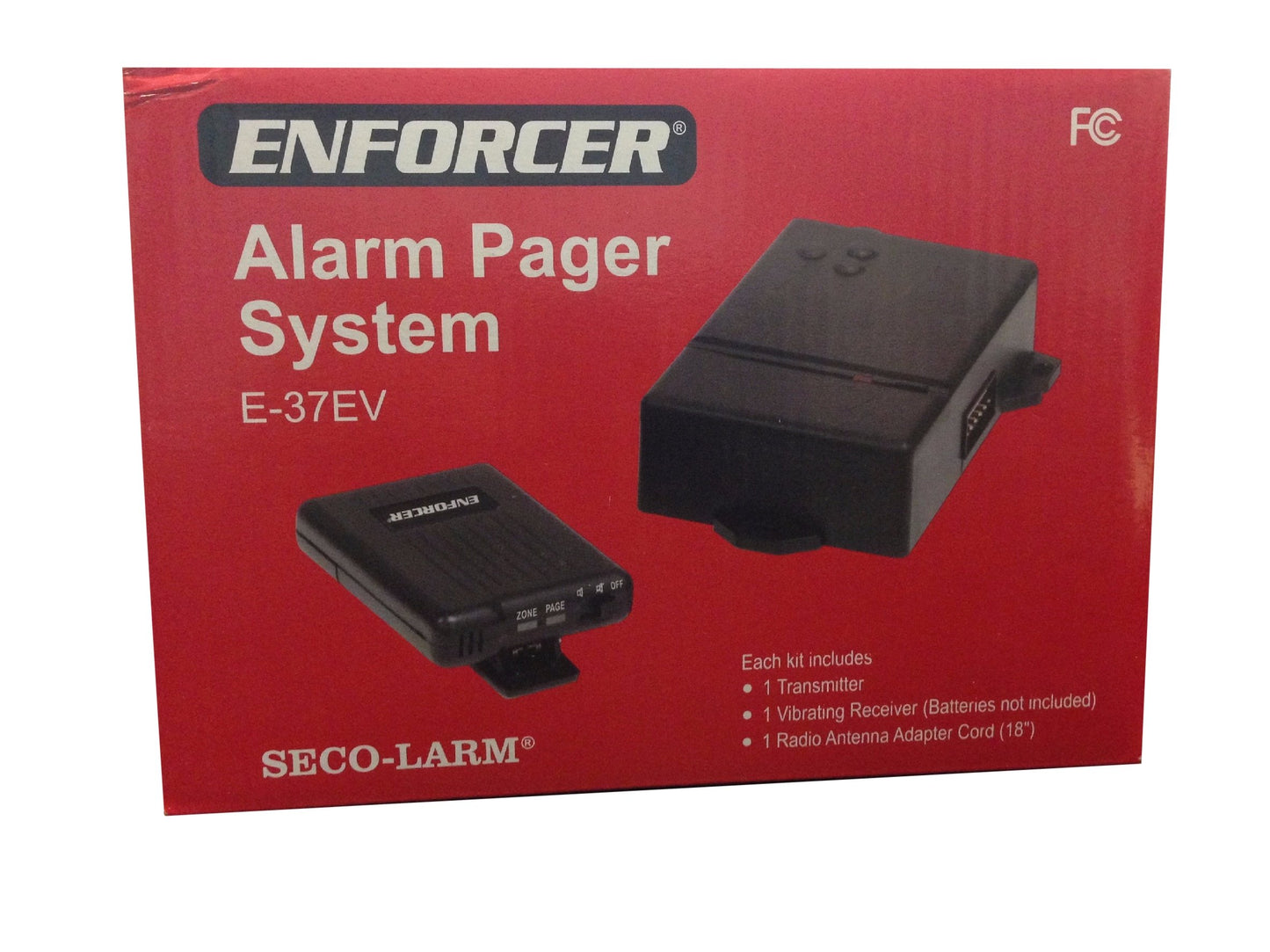 Seco-Larm E-37EV Alarm Pager System, Monitors up to three zones per premises or vehicle, Manual Paging, 4W output, One Half Mile Range