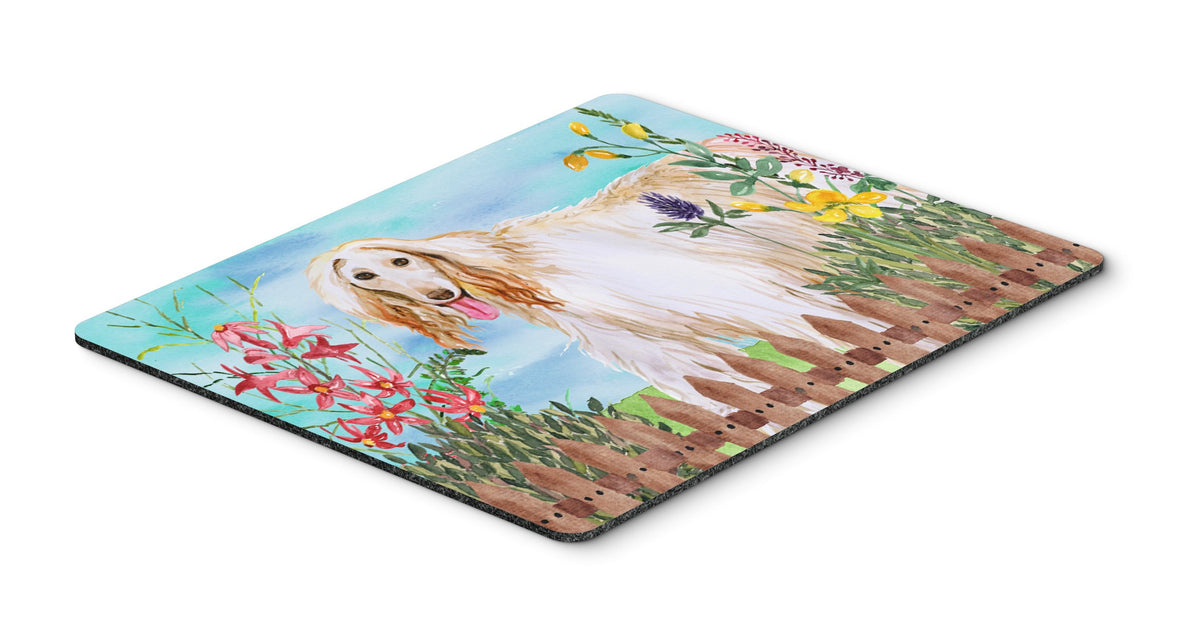 Caroline's Treasures CK1264MP Afghan Hound Spring Mouse Pad, Hot Pad or Trivet for Home Office Gaming Working Computers Laptop Mouse Mat,Washable