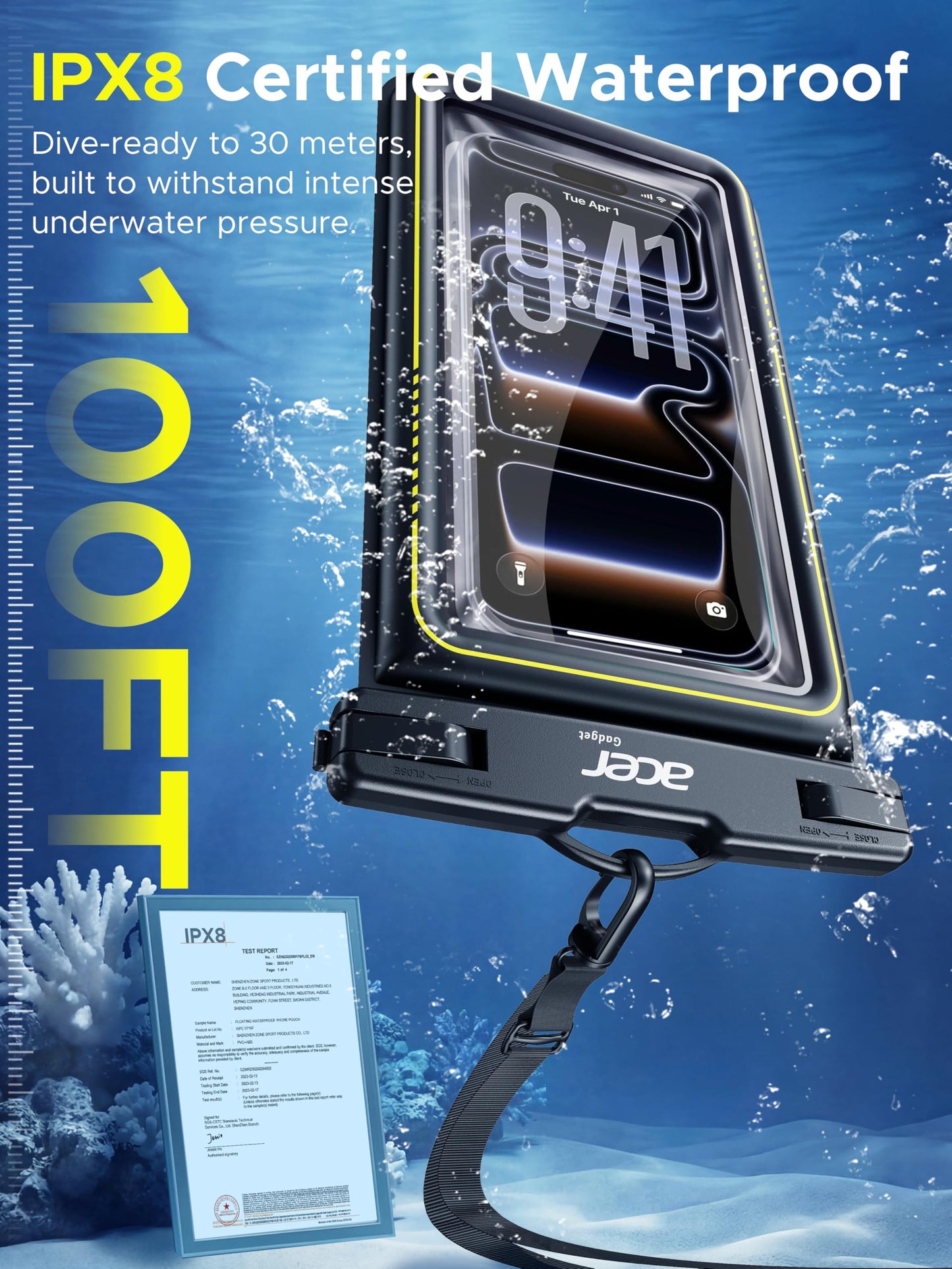 acer Waterproof Phone Pouch Floating, IPX8 Waterproof Phone Case - 2 Pack
