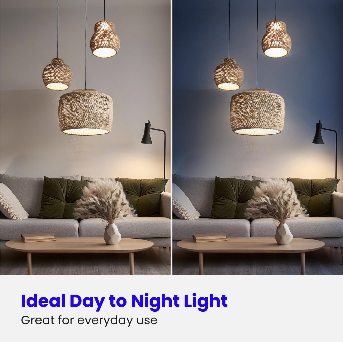 Feit Electric A19 LED Light Bulb, 60W Equivalent, Non Dimmable, 800 Lumens, E26 Medium Base, 3000k Bright White, CRI 90, 10 Year Lifetime, UL Listed