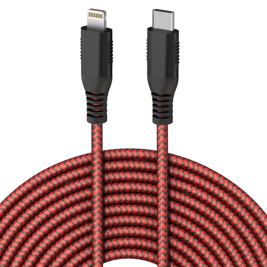 Long USB C to Lightning Cable Type C Lightning Cable 20ft Apple MFi Fast Charger iPhone Cord - Nylon Braid iPhone Cable Compatible with iPhone 14 13…