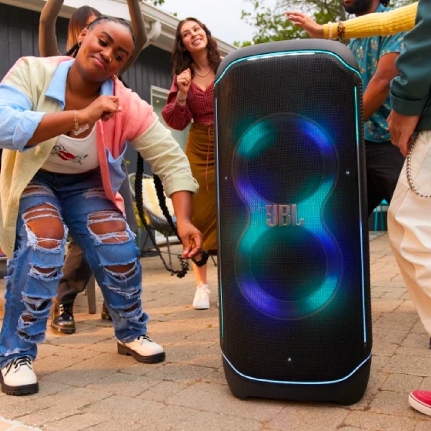 JBL Partybox Ultimate - Multi Purpose Party Speaker, with Wi-fi & Bluetooth Connectivity, Wireless, Lightshow, IPx4 Slashproof, Dual Mic & Guitar