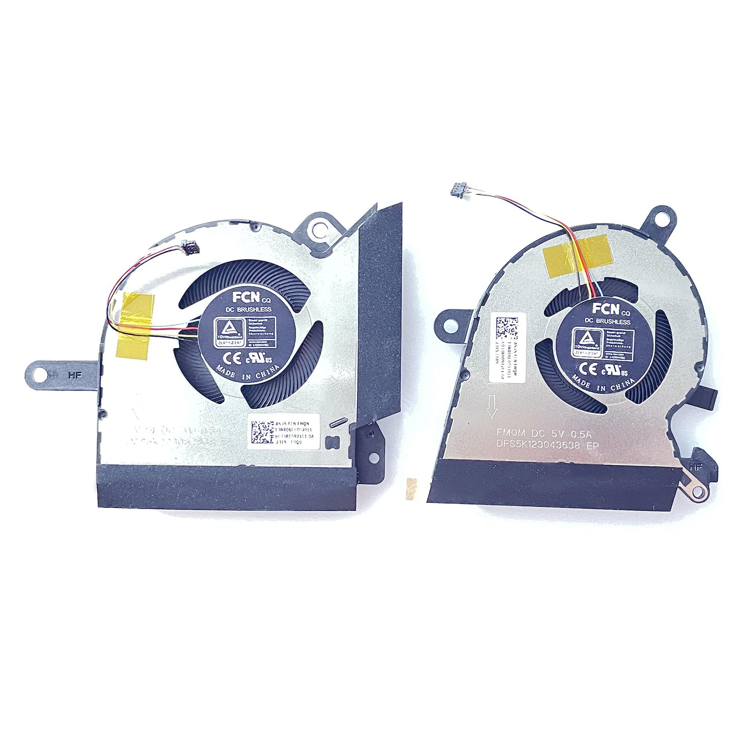 Fleshy Leaf Replacement CPU+GPU Cooling Fan for ASUS ROG Flow X13 GV301 GV301Q GV301QC GV301QE GV301QH DC5V Series DFS5K123043638 FMQM DFS5K223052838