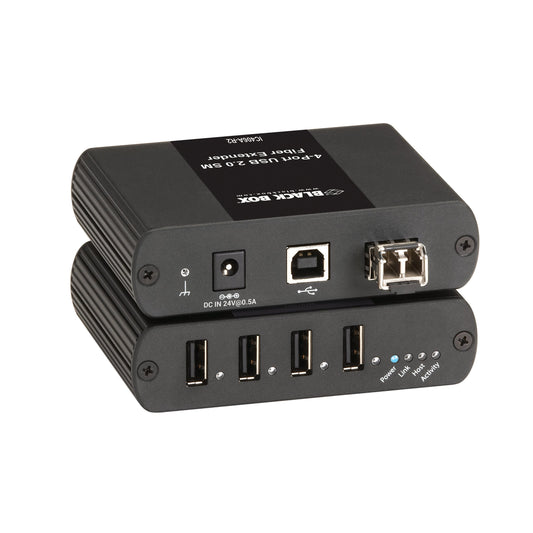 Black Box 4-Port Single-Mode Fiber USB Extender