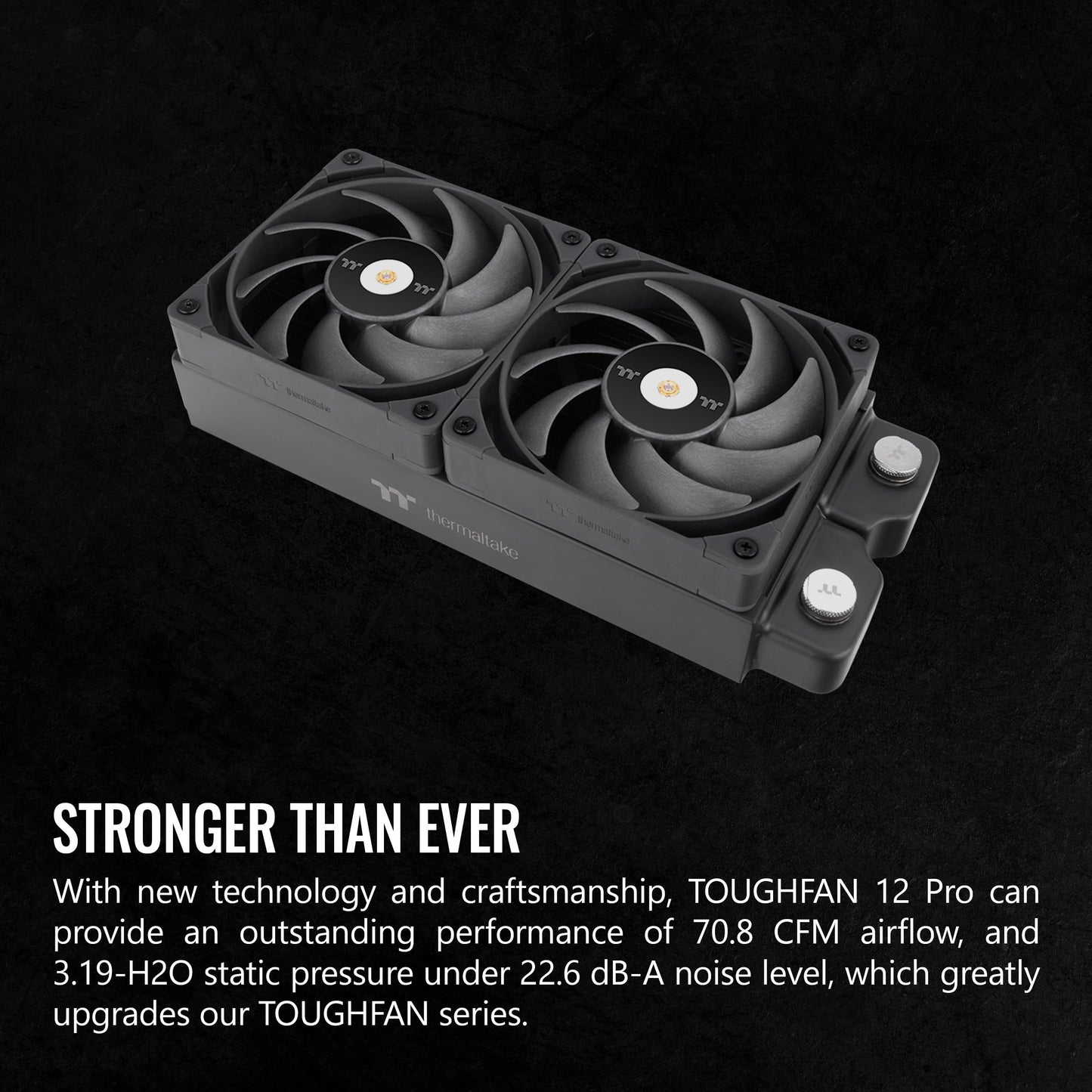Thermaltake TOUGHFAN 14 Pro High Static Pressure PC Cooling Fan, PWM Controlled 500~2000 RPM, Air Flow 119.6 CFM, Gen.2 Hydraulic Bearing 140mm