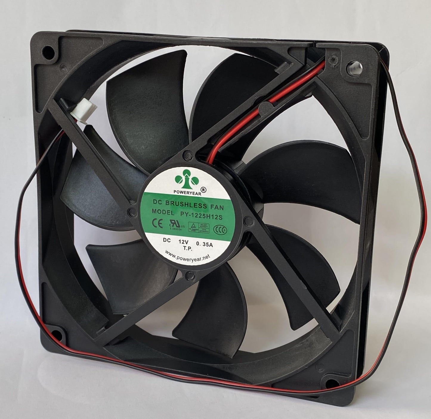 PY-1225H12S DC12V Ice Maker Fan YAOGBAO PY-1225H12S DC12V 0.35A 12CM 12025 2-Wire Cooling Fan