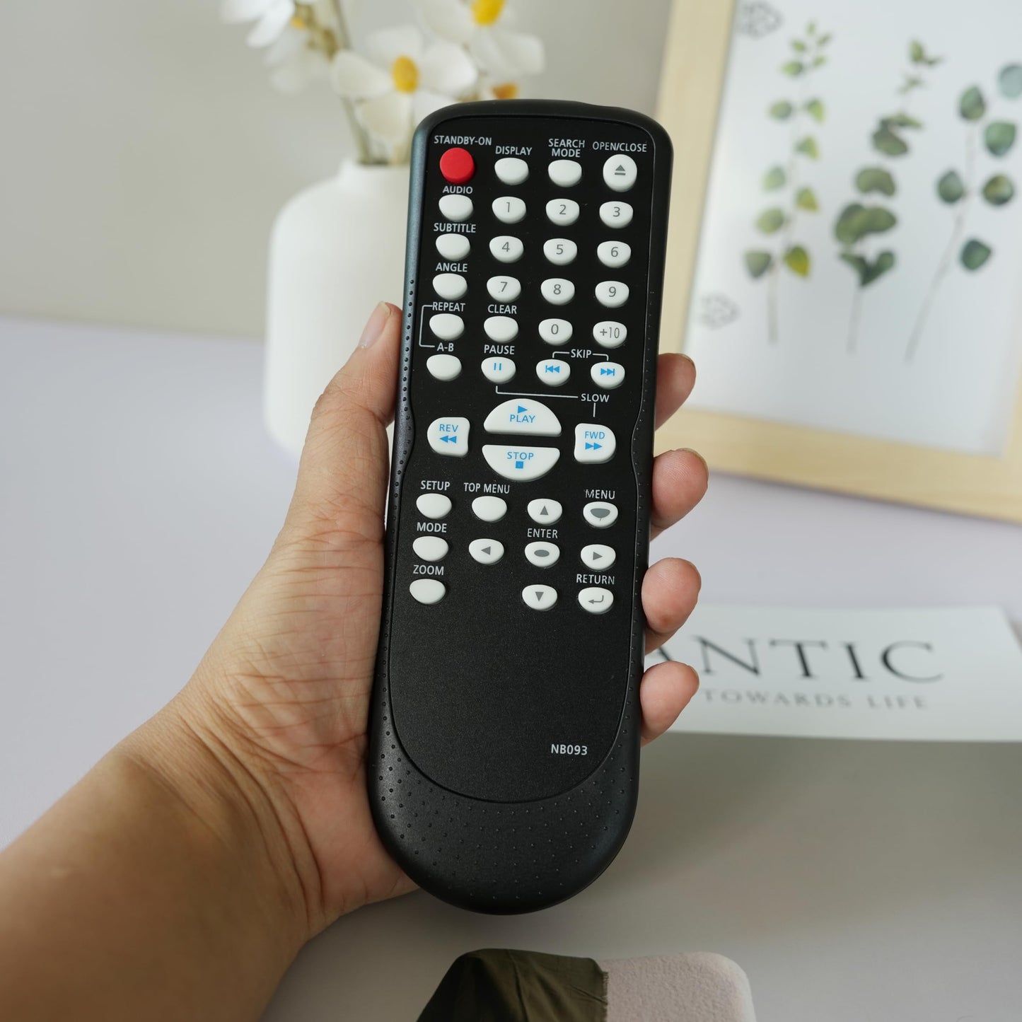 Replacement Remote Control Compatible for Magnavox DVD Player DP100MW8 MDV2100 MDV3300 MDV2300 EWD7004 NB062UD DVL1000F RSMWD200F NB062