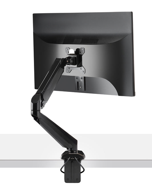 Fotolux Full Motion Ultra-flex Gas Spring Swivel LCD Desk Monitor Mount For 15"-27" With USB And Audio Ports - Easy Installation With Quick Release