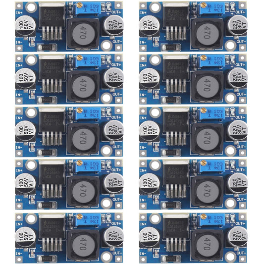ATNSINC 10Pack LM2596 DC-DC Buck Converter, Adjustable Step Down Voltage Regulator 3-40V to 1.5-35V High Efficiency Power Supply Volt Reducer…