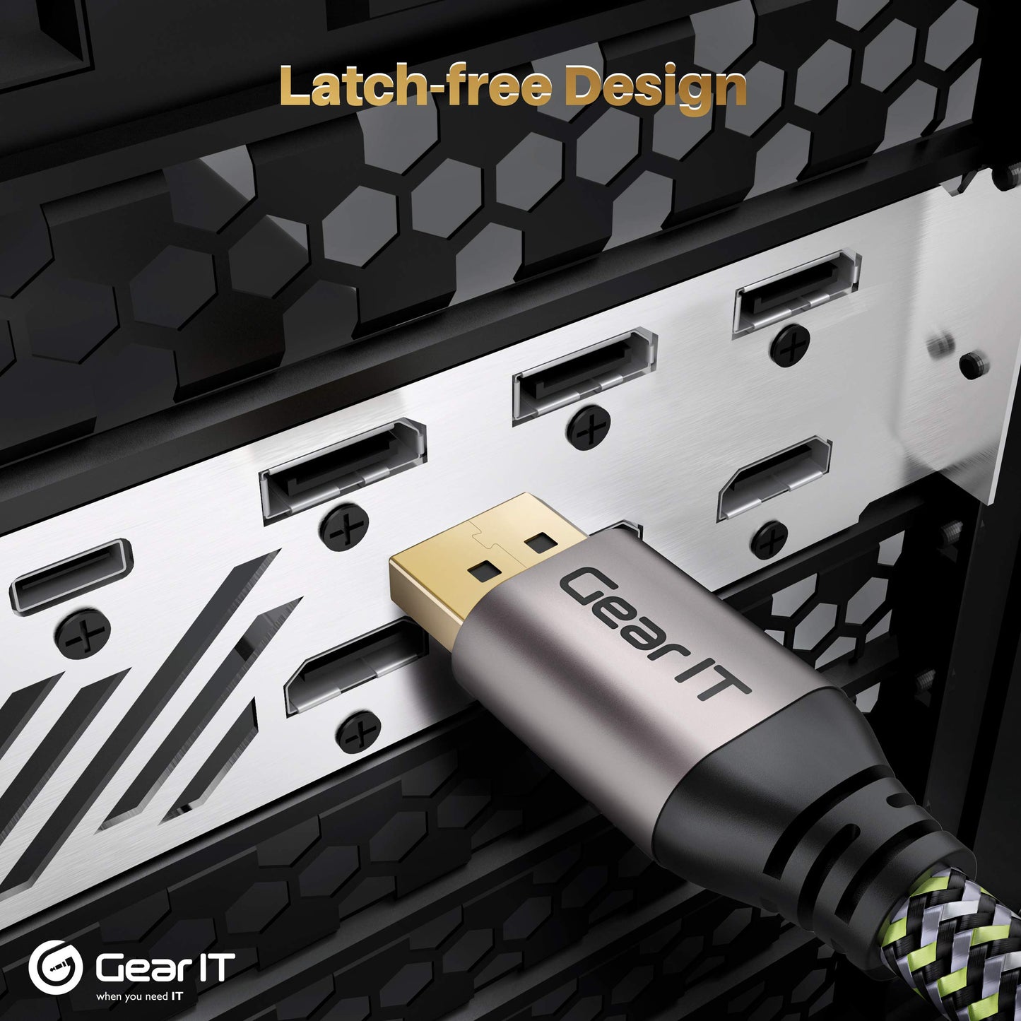 GEARit DisplayPort to DisplayPort Cable 1.4 (8K@60Hz, 4K@144Hz, 2K@165Hz), 3.3 Feet, 1 Pack
